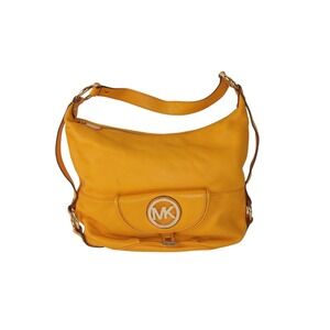 Michael Kors Fulton Large Yellow Leather Hobo/Shoulder Bag